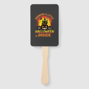 Growing a Little Halloween Inside Haunted Pumpkin Hand Fan