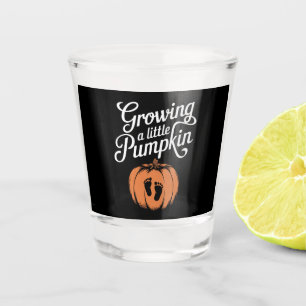 Growing A Little Pumpkin Fall Pregnancy Shot Glass
