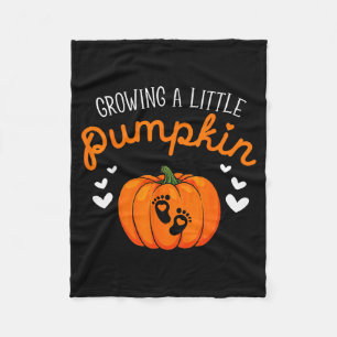 Growing A-little Pumpkin Halloween Pregnancy Annou Fleece Blanket
