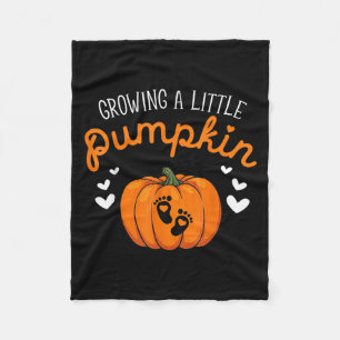 Growing A-little Pumpkin Halloween Pregnancy Annou Fleece Blanket