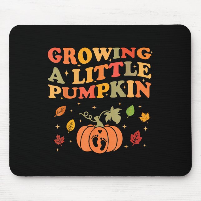 Growing A Little Pumpkin Halloween Pregnancy Annou Mouse Mat (Front)