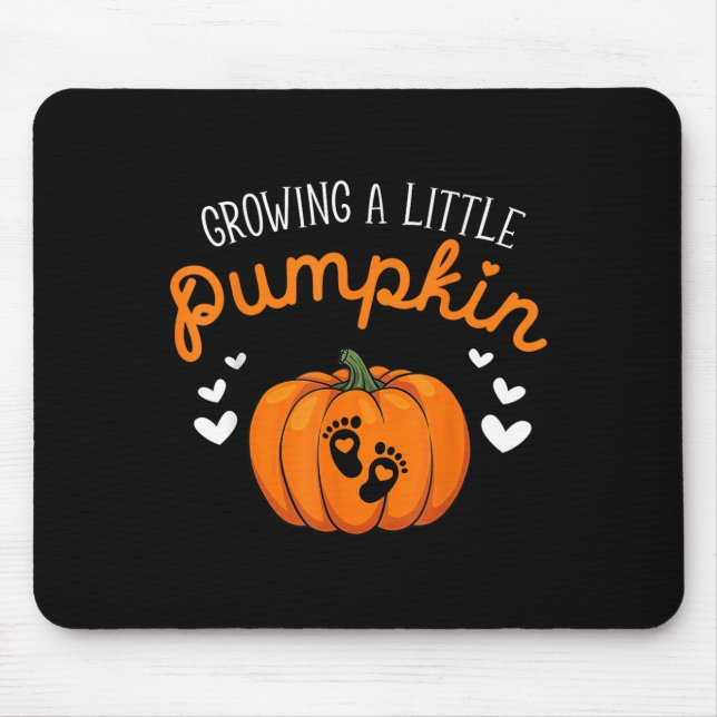 Growing A-little Pumpkin Halloween Pregnancy Annou Mouse Mat (Front)