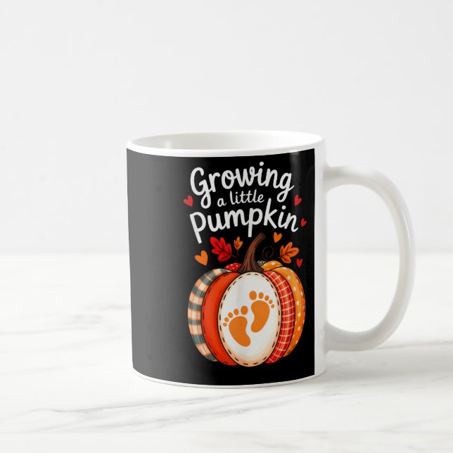 Growing A Little Pumpkin Maternity Pregnancy Thank Coffee Mug (Right)
