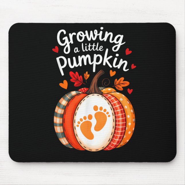 Growing A Little Pumpkin Maternity Pregnancy Thank Mouse Mat (Front)