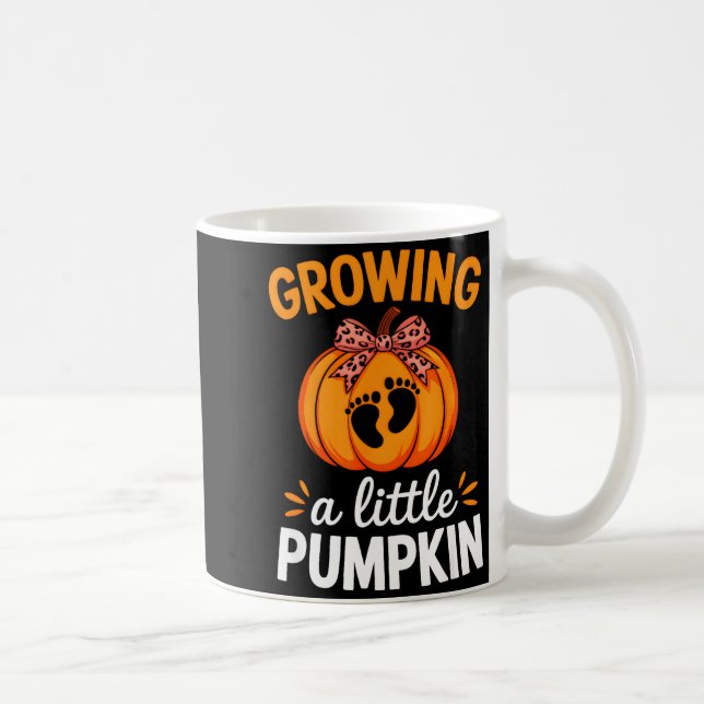 Growing A Little Pumpkin Maternity Thanksgiving Mo Coffee Mug (Right)