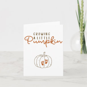 Growing A Little Pumpkin Pregnancy Reveal Hallowee Card