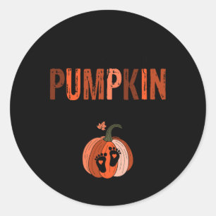 Growing A Little Pumpkin Thanksgiving Pregnancy An Classic Round Sticker