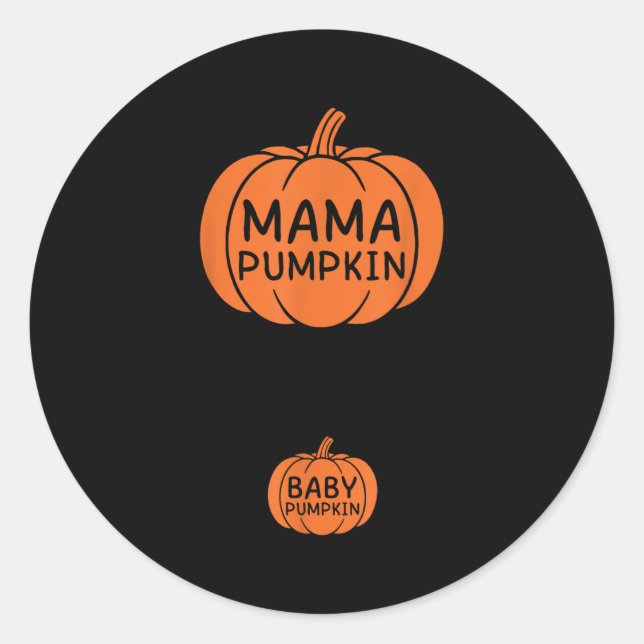 Growing A Little Pumpkin Thanksgiving Pregnancy Te Classic Round Sticker (Front)