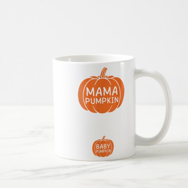 Growing A Little Pumpkin Thanksgiving Pregnancy Te Coffee Mug (Right)