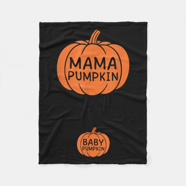 Growing A Little Pumpkin Thanksgiving Pregnancy Te Fleece Blanket (Front)