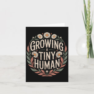 Growing A Tiny Human New Mum Dad Pregnancy Announc Card