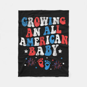 Growing An American Baby 4th Of July Pregnancy Ann Fleece Blanket