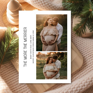 Growing Family pregnancy announcement Holiday Card