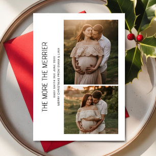 Growing Family pregnancy announcement Holiday Card