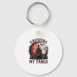 Growing Fangs Halloween Haunted Castle Black Cat M Key Ring