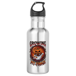 Growing Fangs Vampire Pumpkin Ghost Bats Skulls 532 Ml Water Bottle