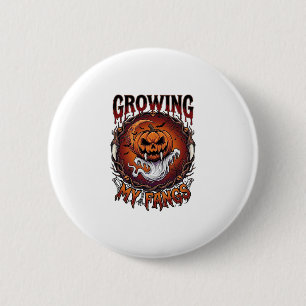 Growing Fangs Vampire Pumpkin Ghost Bats Skulls 6 Cm Round Badge