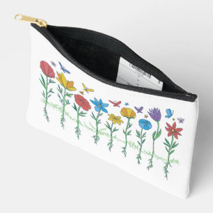 Growing flowers design accessory pouch