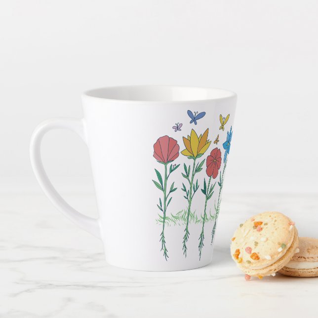 Growing flowers design latte mug (In Situ)