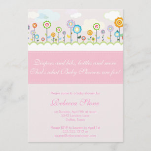 growing garden baby shower invitation