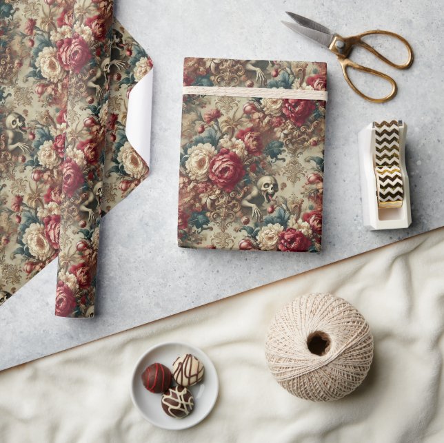 Growing Grotesque – Gothic Floral  Wrapping Paper (Crafts)
