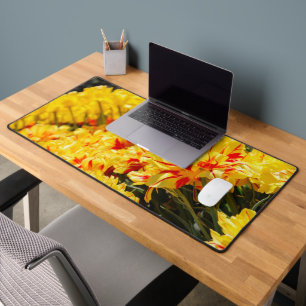 Growing in Gold Desk Mat