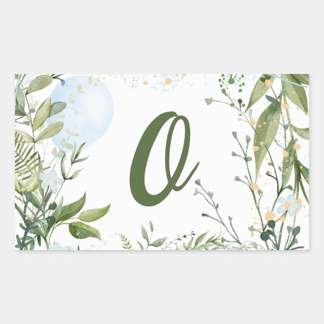 Growing Like a Weed, Boy, Personalise, Rectangular Sticker (Front)