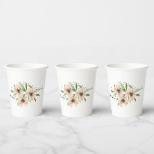 Growing Like a Weed, watercolor, Paper Cups