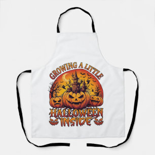 Growing Little Halloween Inside Pumpkins Haunted C Apron