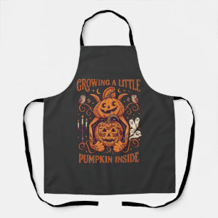 Growing Little Pumpkin Inside Halloween Pumpkins G Apron