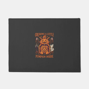 Growing Little Pumpkin Inside Halloween Pumpkins G Doormat