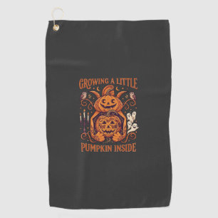 Growing Little Pumpkin Inside Halloween Pumpkins G Golf Towel