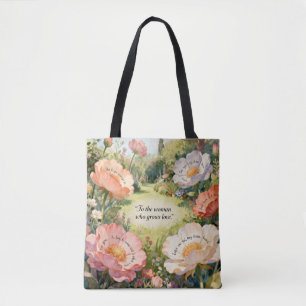 Growing Love: Botanical Mum Tote Bag