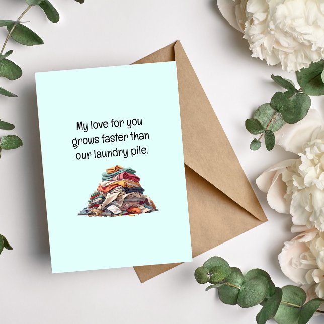 Growing Love, Growing Pile Funny Love Saying Holiday Card (Creator Uploaded)