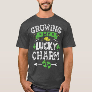 Growing Lucky Charm St Patricks Pregnancy Announc T-Shirt