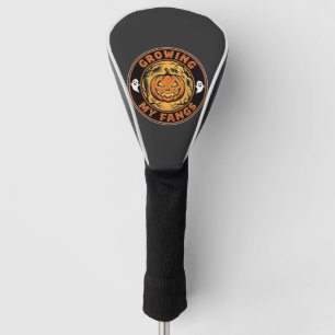 Growing My Fangs Halloween Pumpkin Ghost Design_1 Golf Head Cover