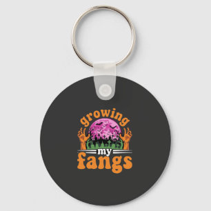 Growing My Fangs Halloween Vampire Design_1 Key Ring