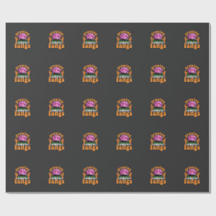 Growing My Fangs Halloween Vampire Design_1 Wrapping Paper