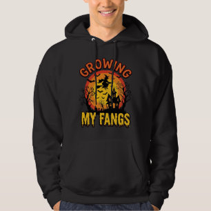 Growing My Fangs Vintage Halloween Vampire Shirt_1 Hoodie