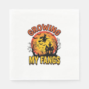 Growing My Fangs Vintage Halloween Vampire Shirt_1 Napkin