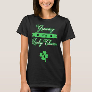 Growing My Lucky Charm Pregnancy St Patrick s Day T-Shirt