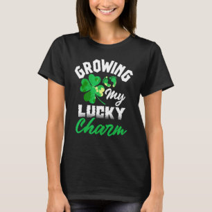 Growing My Lucky Charm St Patrick's Day Pregnancy T-Shirt