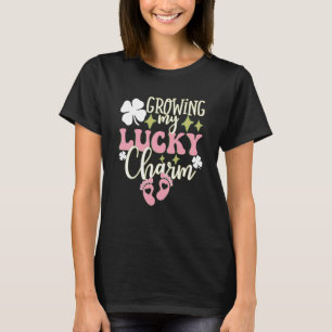 Growing My Lucky Charm St Patrick's Day Pregnancy T-Shirt