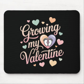 Growing My Valentine By Feet Heart Design  Mouse Mat