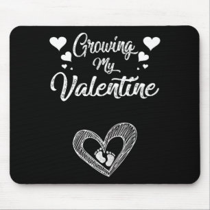 Growing My Valentine Pregnancy New Mom Valentines Mouse Mat