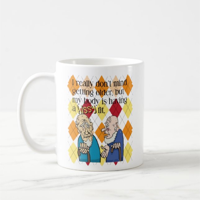 Growing Old, Hissy Fit Mug (Left)