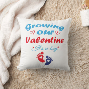 Growing Our Valentine It's A Boy New Pregnancy Cushion