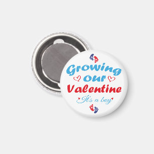 Growing Our Valentine It's A Boy New Pregnancy Magnet