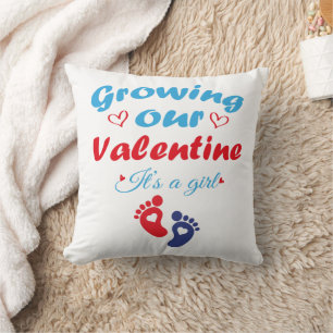 Growing Our Valentine It's A Girl New Pregnancy Cushion