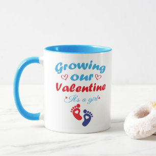 Growing Our Valentine It's A Girl New Pregnancy Mug